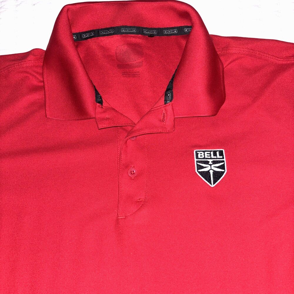 Bell Helicopter Textron Red Men’s OGIO Polo Large USA